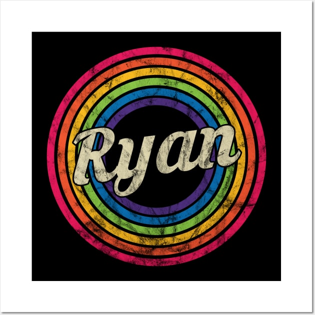 Ryan - Retro Rainbow Faded-Style Wall Art by MaydenArt